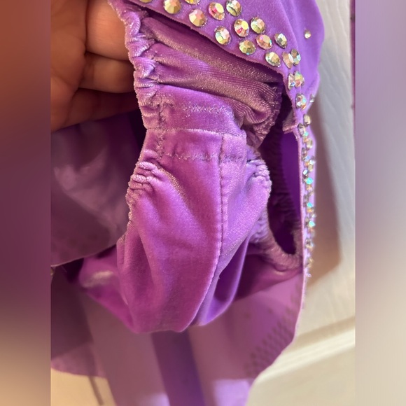 Costume dancing skating competition show dress full of rhinestones NWOT - Picture 9 of 9